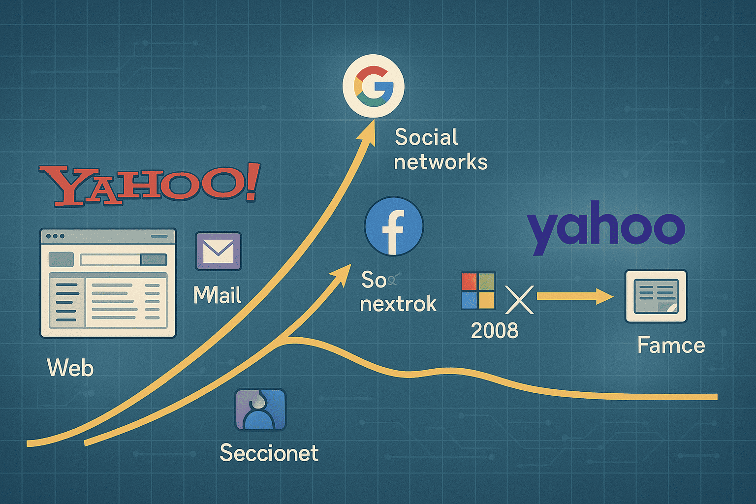 Yahoo!: Auge, Caída y las Lecciones de un Gigante de Internet que No Supo Adaptarse